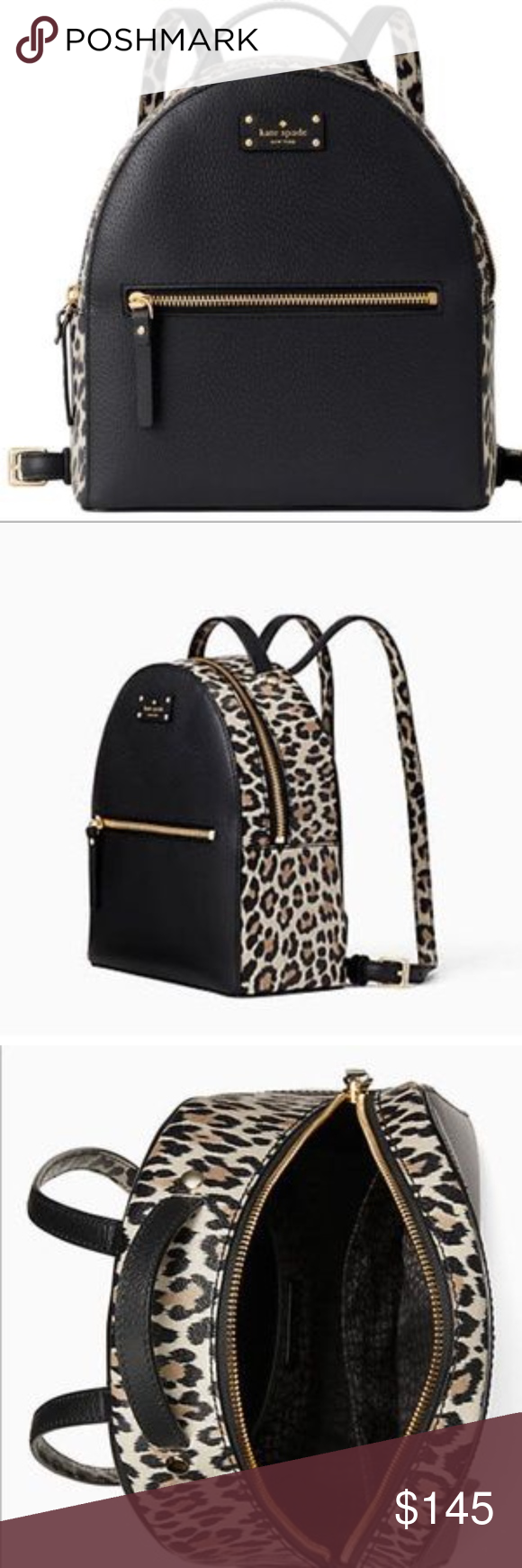 kate spade leopard print backpack