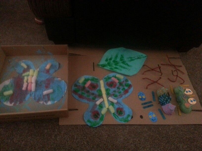 Teaching life cycle of caterpillar and butterfly craft activities