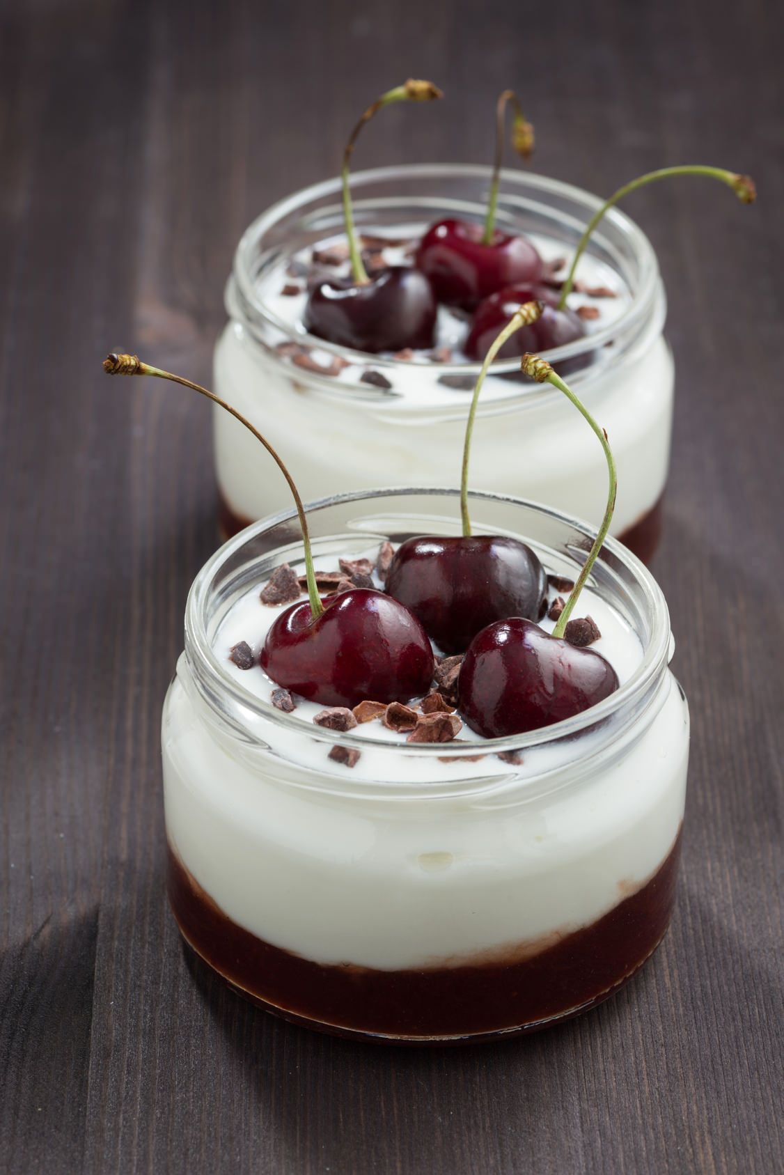 Verrines De Yaourt Aux Cerises Les Recettes De Cuisine Et Mets Dessert Simple Panna Cotta