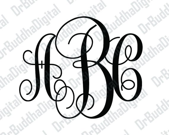 Download Sale! Interlocking Monogram Font SVG Collection - Interlocking DXF - Letter Clipart - Files for ...