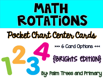 math rotations pocket chart center cards bright colors by colorful pocket charts