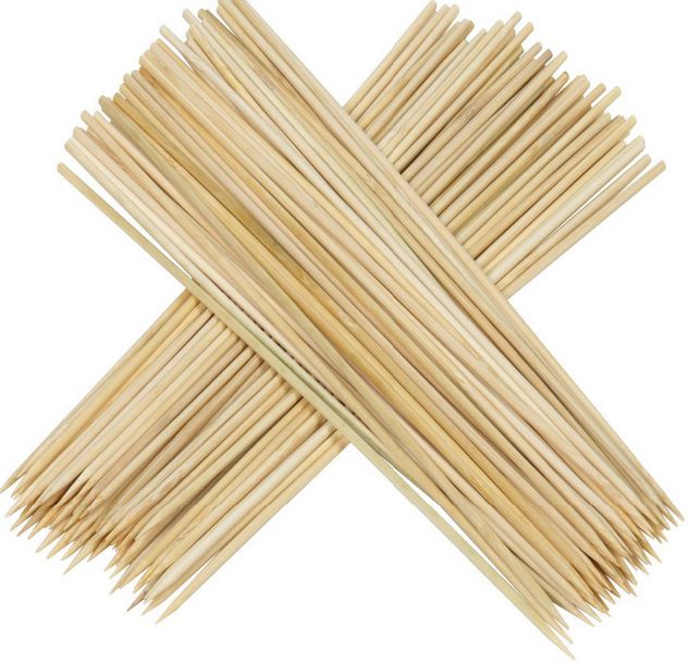 200 x 30CM BAMBOO WOODEN SKEWERS STICKS BBQ FRUIT KEBAB CHOCOLATE FOUNTAIN