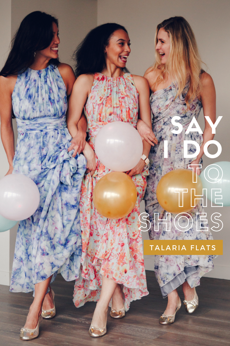 bridesmaids in flats