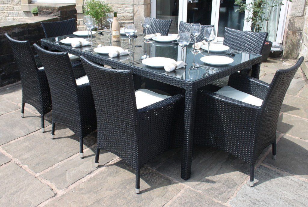 The Benefits Of Outdoor Rattan Furniture Rattan Furniture And Rattan Stonecrete Direct - Black Rattan Outdoor 8 Seater Garden Furniture Dining Set - Quality Stone and Concrete Products - The Benefits Of Outdoor Rattan Furniture Rattan Furniture And Rattan