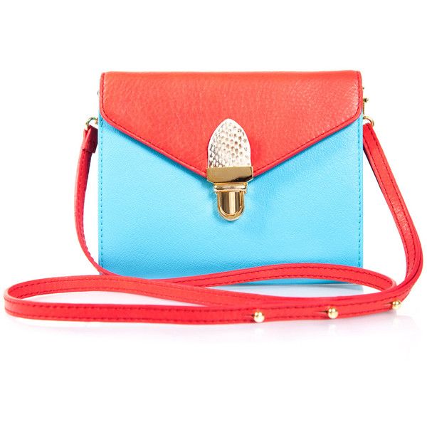 Tl 180 Cartable Red Aqua Mini Crossbody Bag 385 Liked On Polyvore Crossbody Bag Mini Crossbody Bag Mens Leather Bag