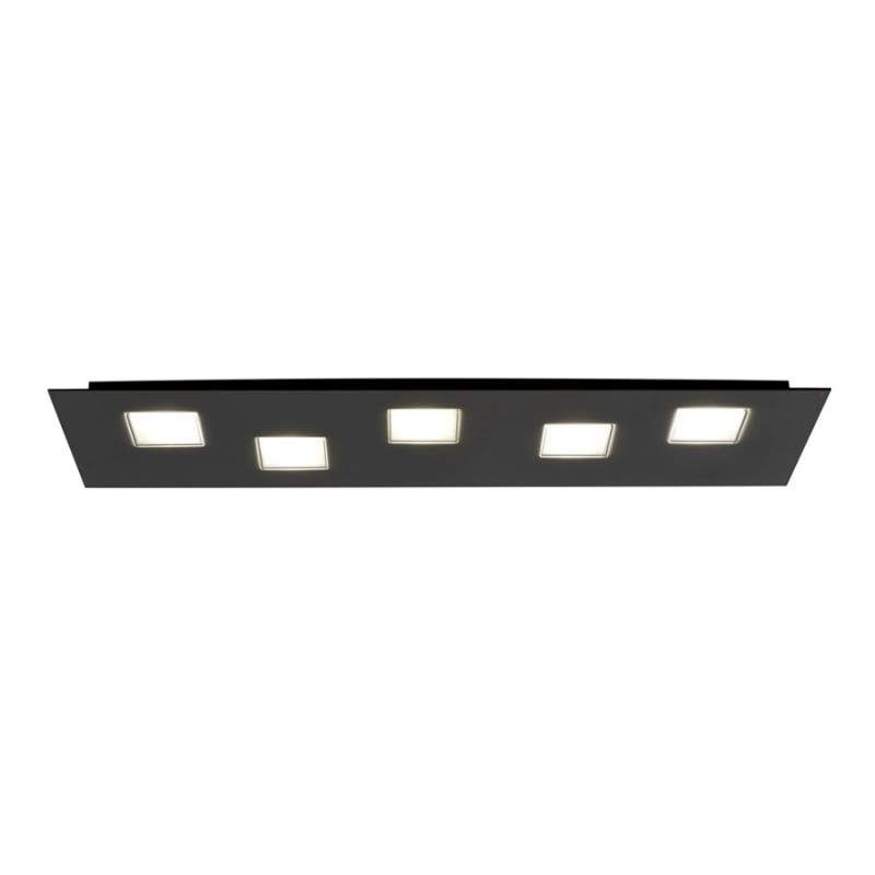 70 Cm Lange Led Plafondlamp Quarter Zwart Plafondlampen 70 Cm Lange Led Plafondlamp Quarter Zwart Plafondlampen