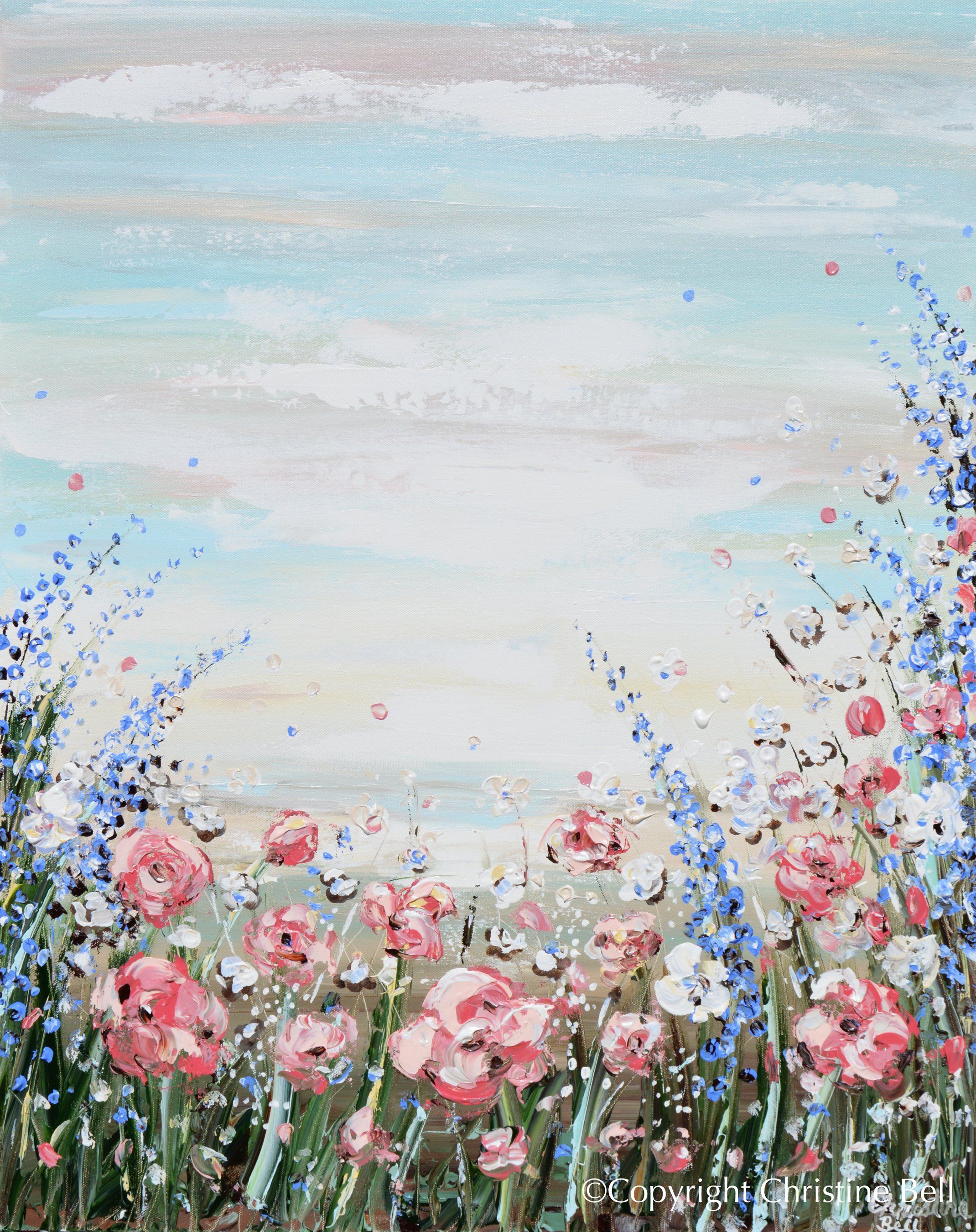 Found Hope ORIGINAL Art Abstract Floral Wildflowers Painting Textured found-hope-original-art-abstract-floral-wildflowers-painting-textured