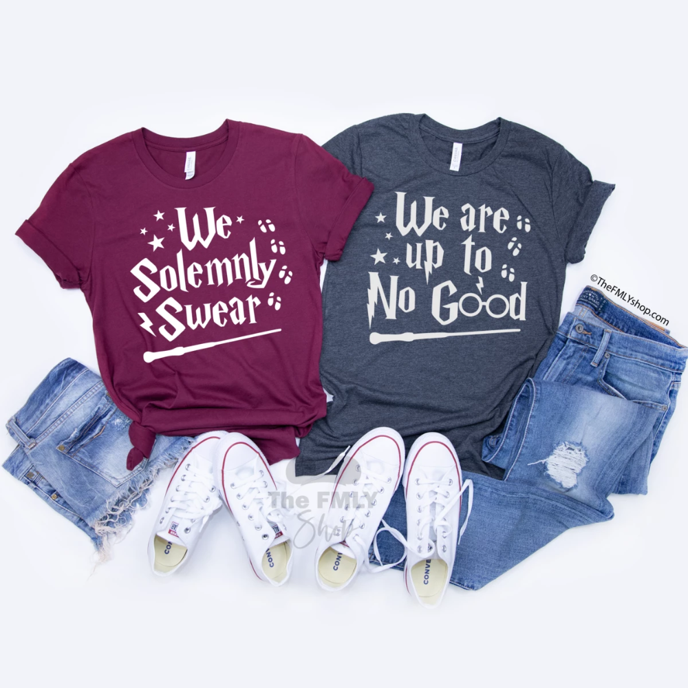 Disney Harry Potter Solemnly Swear Adult Junior Fashion Top Black