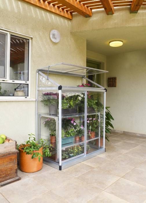 Lean to vægdrivhus til altan, balkon eller terrasse. 1295, jem ... Altan vs balkon