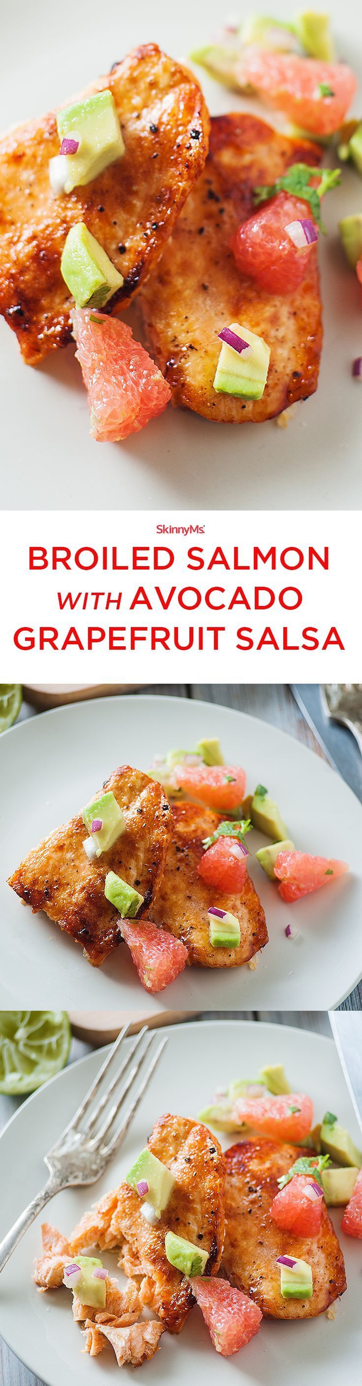 2019 year - Broiled Salmon with Avocado Grapefruit Salsa 2019 year