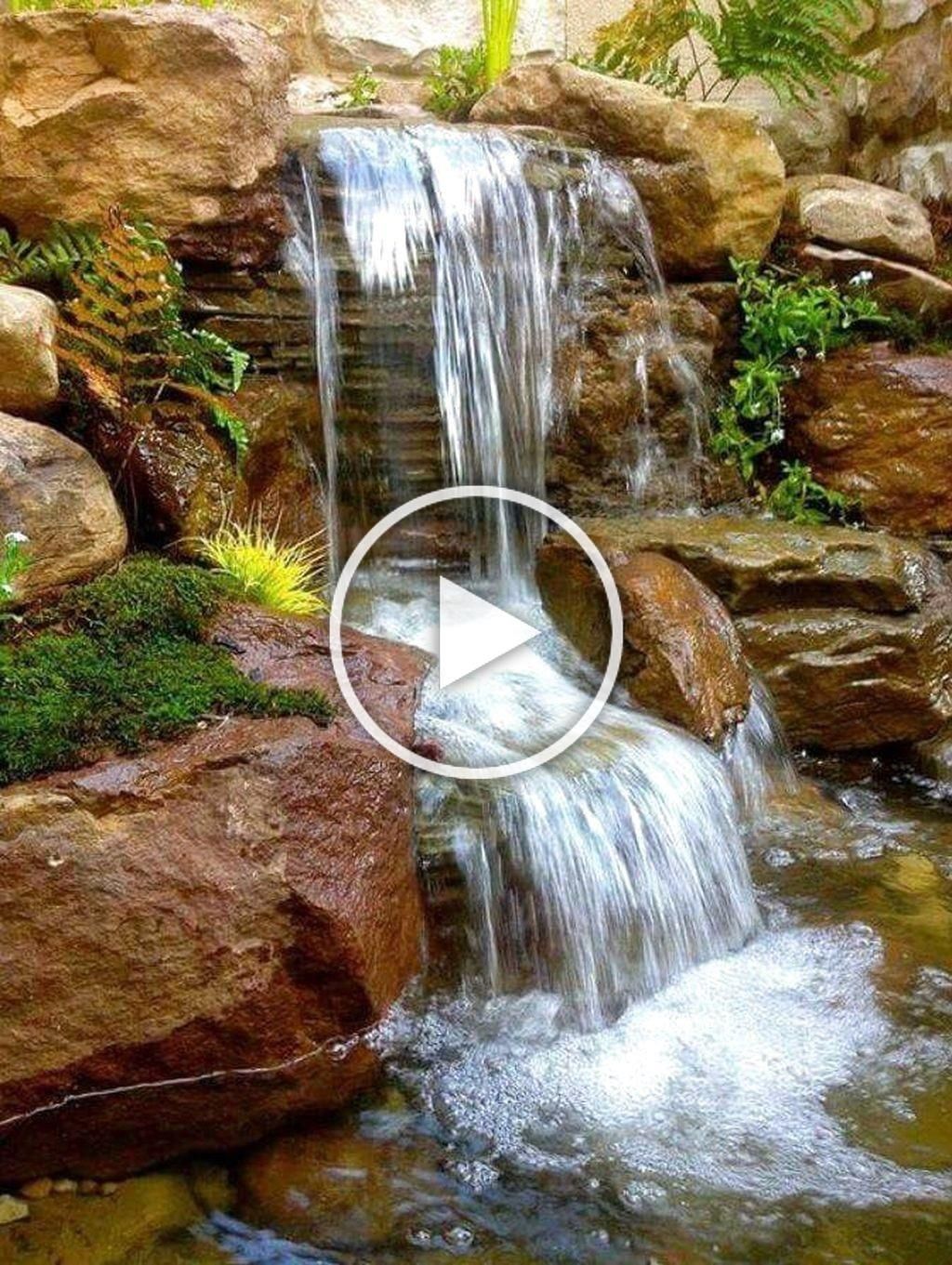 42 Best Garden Pond Waterfall Design Ideas #GardenDesign
