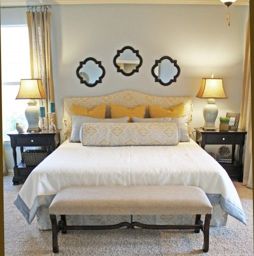 A Fresh Take On Gothic Shape Adds Energy To Walls Rugs Ceilings And Chairs Grey Bedroom Design Traditional A Fresh Take On Gothic Shape Adds, Above Bed Mirror Set