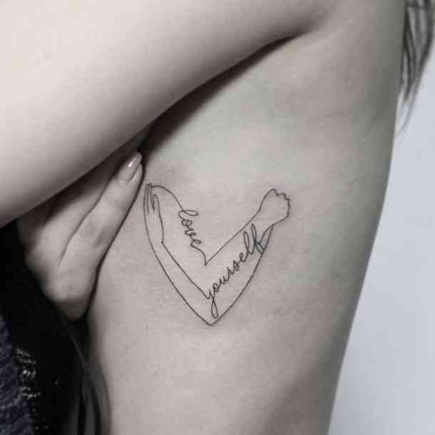 At the end of the day, you need to love and respect yourself first before anyone else. Don't let anyone force their way on you. #tattoos #lovetattoo #tattooideas #tattoodesigns #selflove #love #selflovetattoo #YourTango | Follow us: www.pinterest.com/yourtango Dainty Tattoos, Dope Tattoos, Trendy Tattoos, Mini Tattoos, New Tattoos, Body Art Tattoos, Tatoos, Tattoos About Love, Rock Tattoo