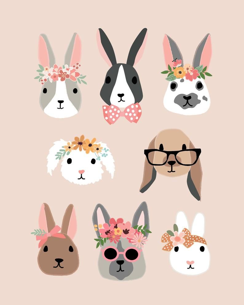 Bunny Rabbit Faces Illustrations With Flower Crowns Art For Party And Wall Decor Rabbit Illustration Bunny Painting Cute Bunny Cartoon Bunny Rabbit Faces Illustrations With Flower Crowns Art For Party And Wall Decor Rabbit Illustration Bunny Painting Cute Bunny Cartoon
