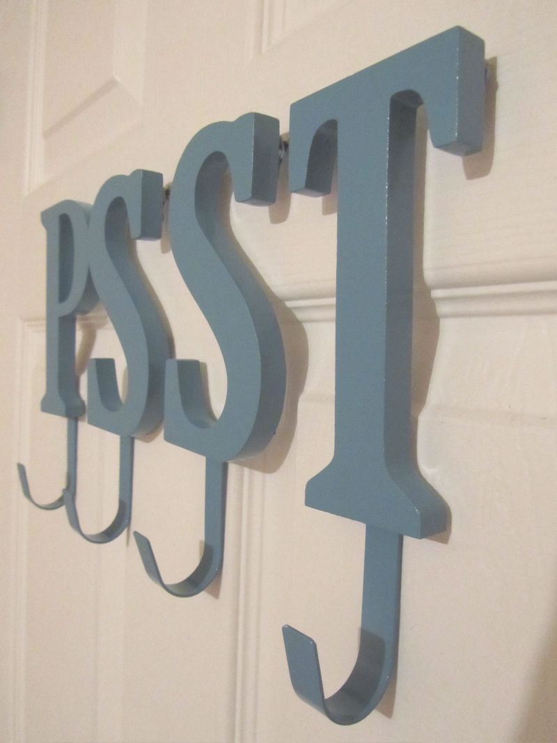 decorate under 10 guest room and half bath diy letter hooks letter hook