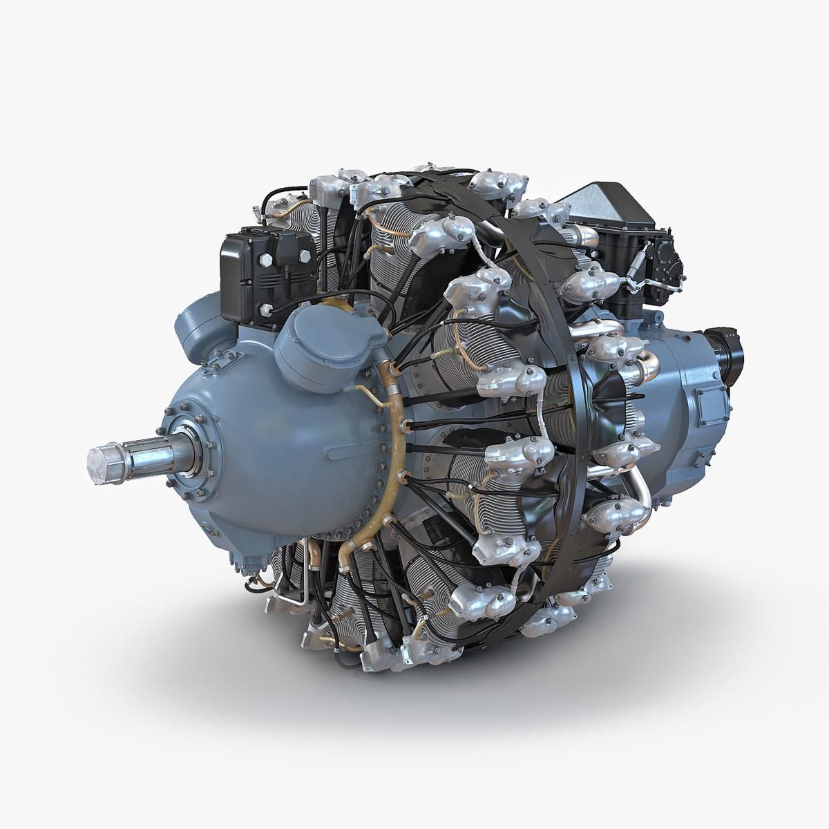 Radial Engine Pratt and Whitney R-2800 ~ 3D Model #90842218 | Radial
