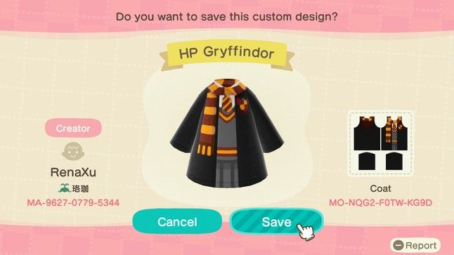 Rep Your Hogwarts House With These ‚Animal Crossing‘ Custom Design Codes