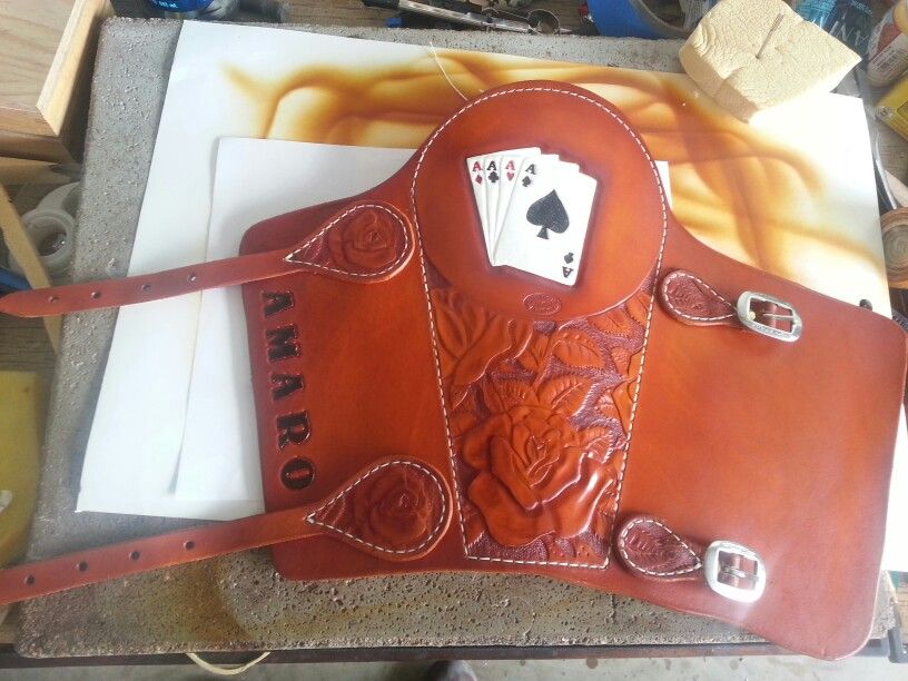 4 Aces And Flower Pattern Welders Arm Pad Leather Projects Diy Cuffs - Leather Welding Arm Pad Pattern 4 Aces And Flower Pattern Welders Arm Pad Leather Projects Diy Cuffs - Leather Welding Arm Pad Pattern