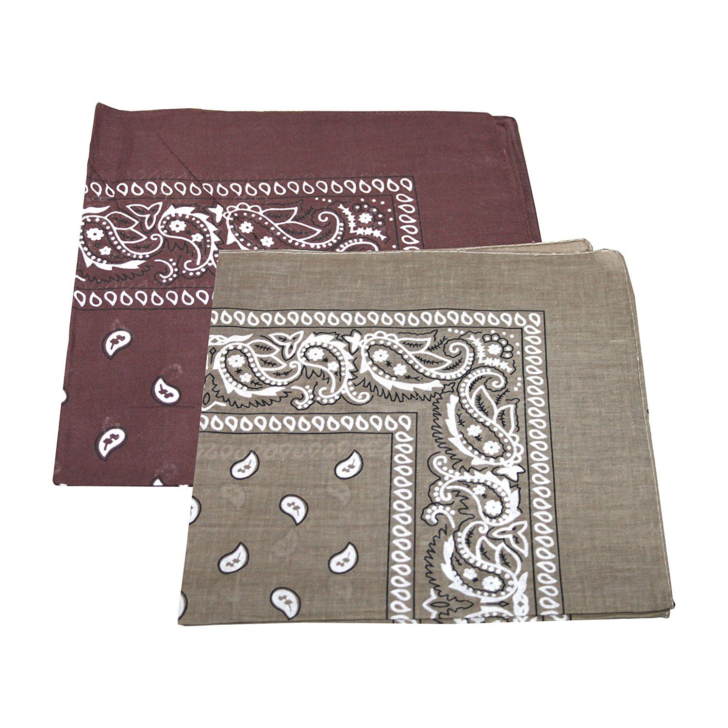 2 x Mens//Womens Paisley Pattern Bandana Head//Neck Scarf 100/% Cotton