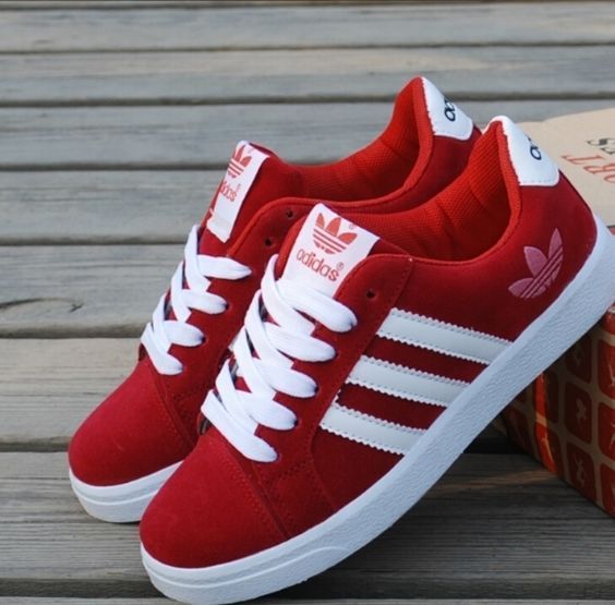 adidas red colour shoes