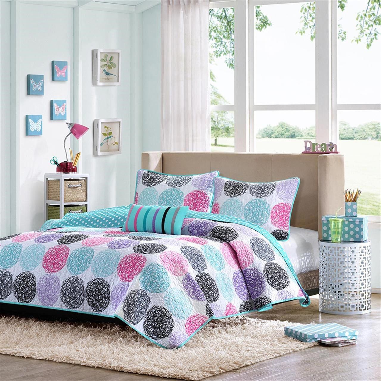 teen bedding girl large polka dot bedding pink and aqua teen coverlet tween bedding aquabedding teen bedding girl large polka dot bedding pink and aqua teen coverlet tween bedding aquabedding