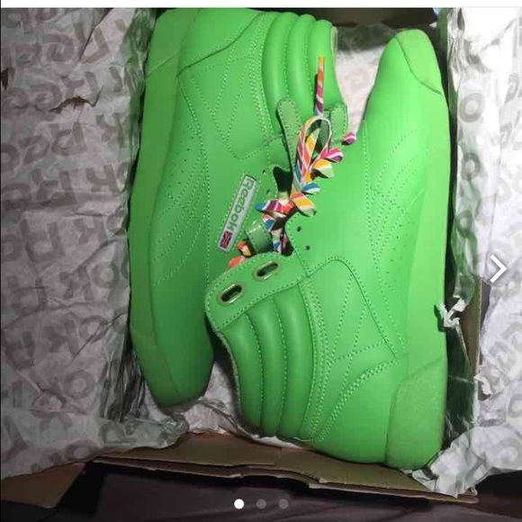 reebok freestyle hi neon