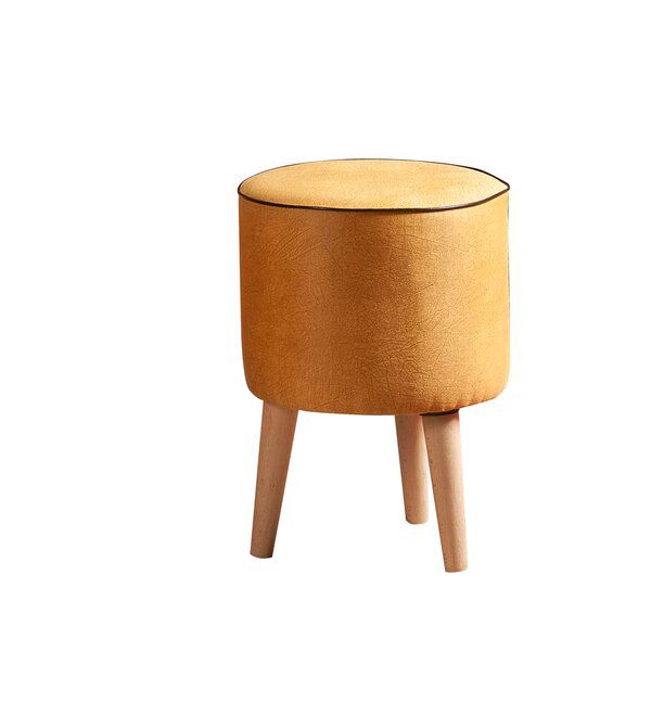 Shanks Pouf Ottoman Pouffe, Pouf Ottoman, Footstool, Kids Stool, Table Seating, Neutral Palette, Oak Wood, Wood Legs, Solid Oak