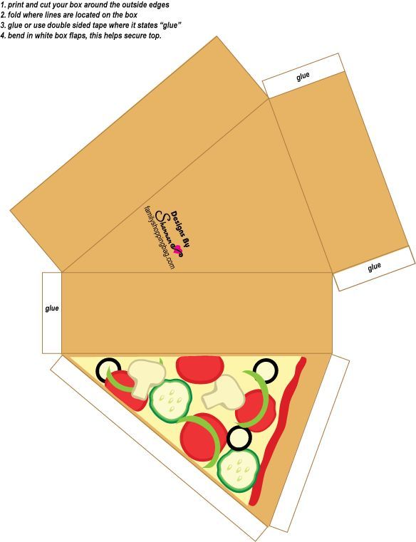 Miniature Pizza Box Template Printable Word Searches Miniature Pizza Box Template Printable Word Searches