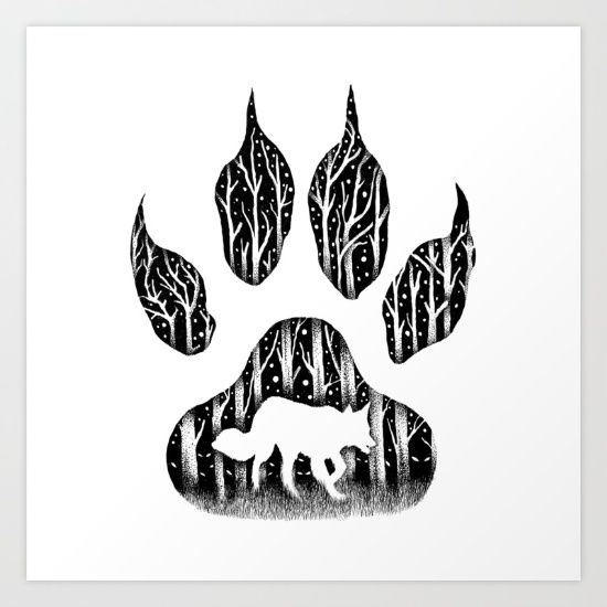 pix Sketch Wolf Paw Print Drawing wolf paw print