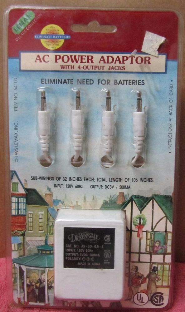 mini Dept 56 Lemax VILLAGE Electric ADAPTER for display platform LIGHTS /& More