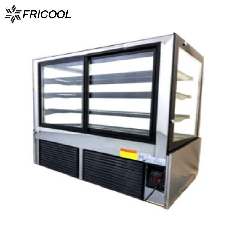 Fan Motors Square Refrigerated Bakery Display Case Cake Showcase with CE/ETL After-sales Service : One Year Parts. Warranty : Three Years Compressor. Capacity : 401-500L. Door Number : Double Doors. Type : Display Cooler. Door Type : Sliding Door. Power Source : Electricity. Temperature Control : Smart Thermostat. Temperature Type : Single-temperature. Defrost Type : Auto Defrost. Function : Cold Storage & Freezing, Cold Storage. Certification : CE, ETL. Thermostat Temperature, Temperature Control, Bakery Display Case, Freezing Cold, Door Numbers, Fan Motor, Refrigerator Freezer, Types Of Doors, Double Doors