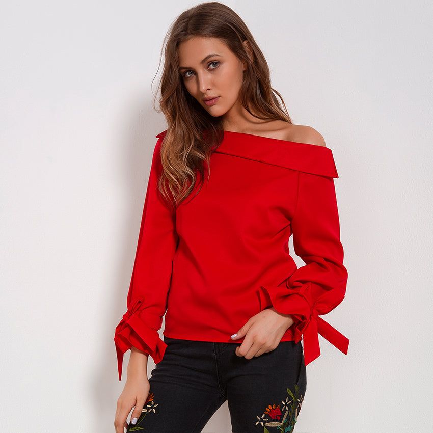 ☑ Worldwide Free Shipping. ☑ No Tax Charges. ☑ Best Price Guarantee. ☑ Refund if you don't receive your order. ☑ Refund & Keep item, if not as described.Item Specifics: Gender: Women Pattern Type: Solid Sleeve Length(cm): Full Decoration: Bow Material: Polyester, Cotton Model Number: 7476-122 Style: Streetwear Collar: Skew Collar Fabric Type: Broadcloth Sleeve Style: Regular Clothing Length: Regular Size Chart: Size Cross Shoulder(cm) Chest Width(cm) Body Length(cm) Sleeve Length(cm) S 39 88 52 Red Streetwear, Women Long Sleeve, Long Sleeve Shirts, Casual Street Wear, Mode Hijab, Clearance Clothes, Off Shoulder Tops, Casual Women, New Fashion