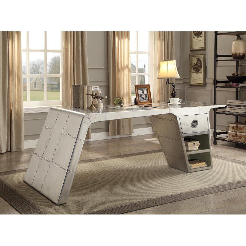 Acme Brancaster Aluminum Desk 92190 Products Pinterest Acme Brancaster Aluminum Desk 92190