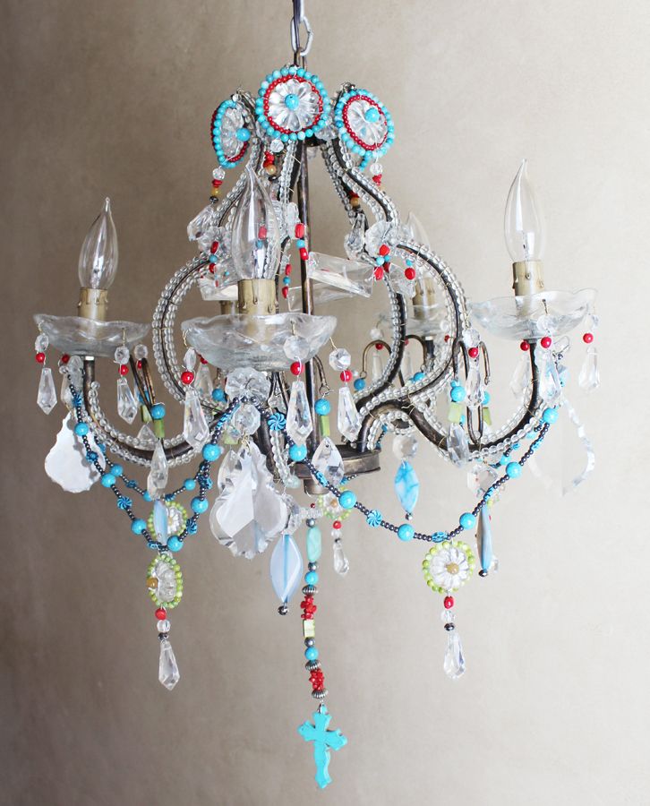 One Of A Kind Amazing Beaded Boho Chandelier Diy Lighting One Of A Kind Amazing Beaded Boho Chandelier