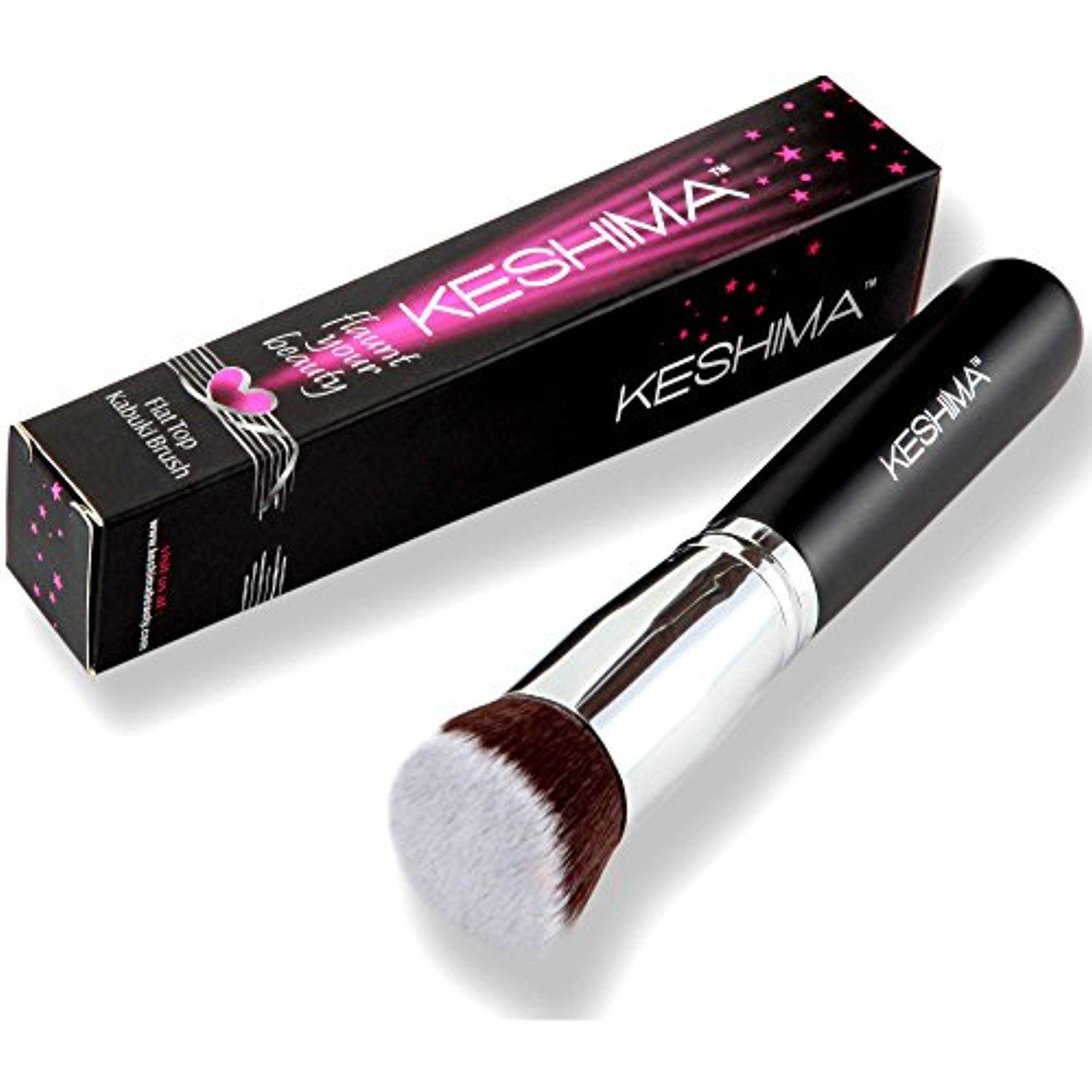 Flat Top Kabuki Foundation Brush By Keshima Premium