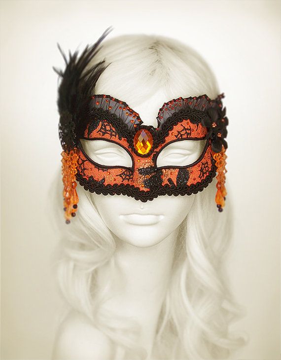 MASQUERADE BURLESQUE BLACK FEATHER HEN PARTY EYE MASK WITH BEADED FLOWER
