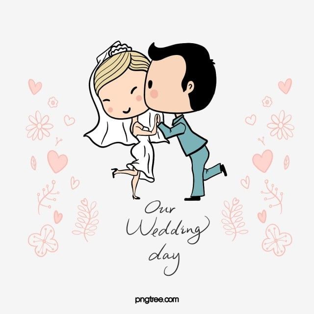 Pintado A Mano De La Boda De Dibujos Animados De Villano, Boda Cartoon Villano, Cartoon Novia, Cartoon Novio PNG y Vector para Descargar Gratis | Pngtree