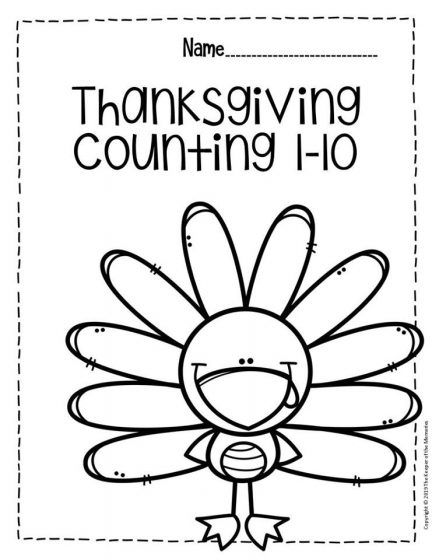 Free Printable Numbers Thanksgiving Preschool Worksheets Thanksgiving