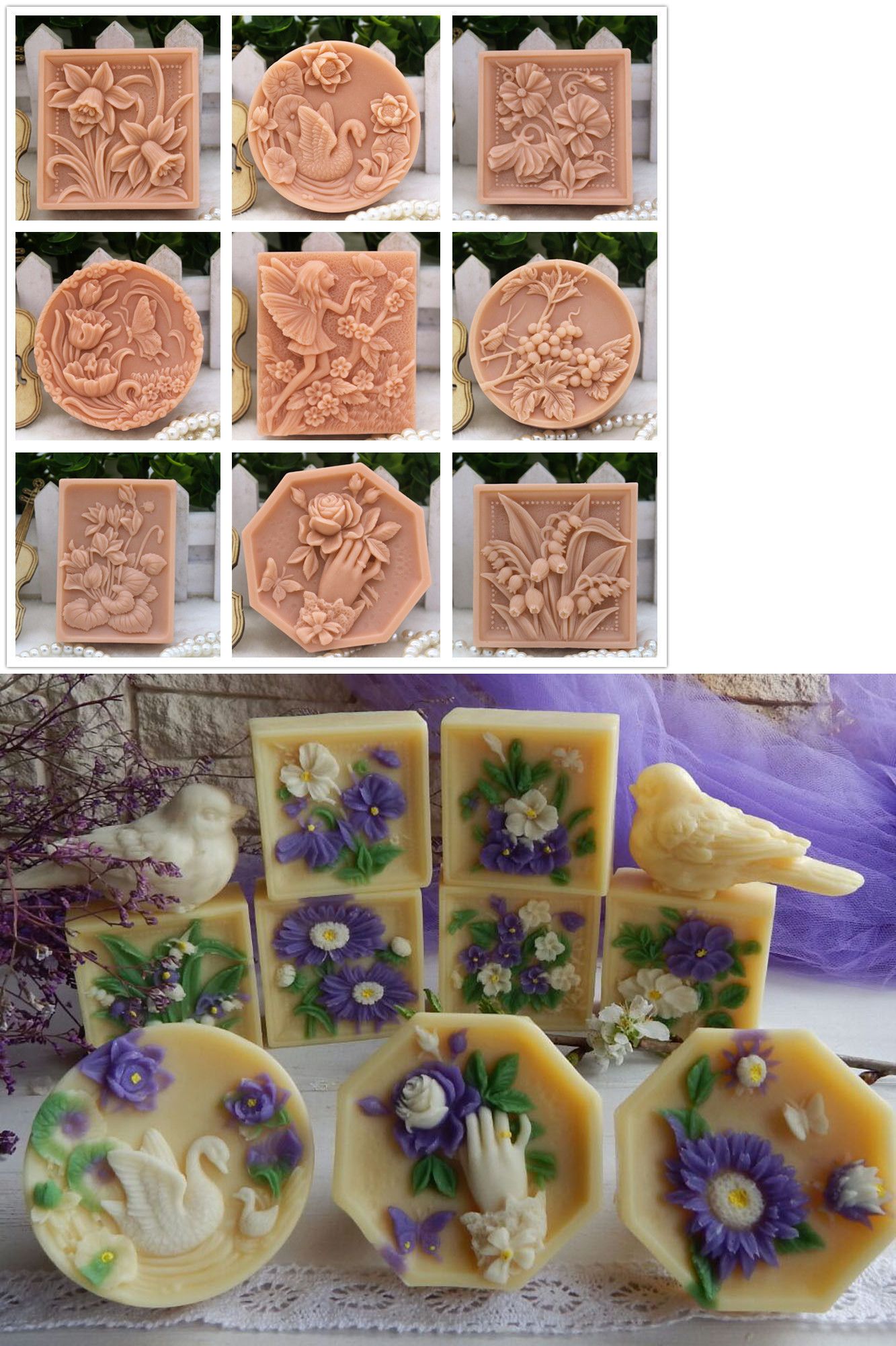 Silicone Handmade Soap Crafts DIY Mould 1pcs Small Flowers Sheep zx287 Silicone Handmade Soap Crafts DIY Mould 1pcs Small Flowers Sheep zx287