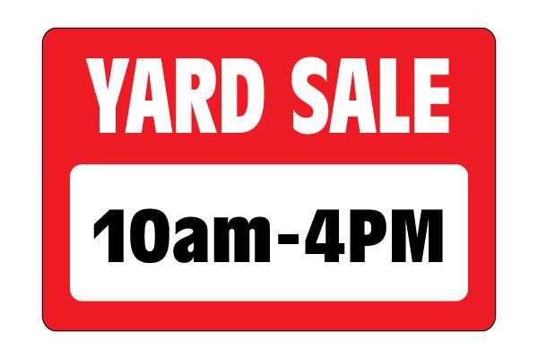 printable yard sale sign 10am to 4pm from free print sign yard