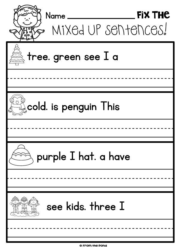 Free Writing Sentences Worksheets Elle Sheets