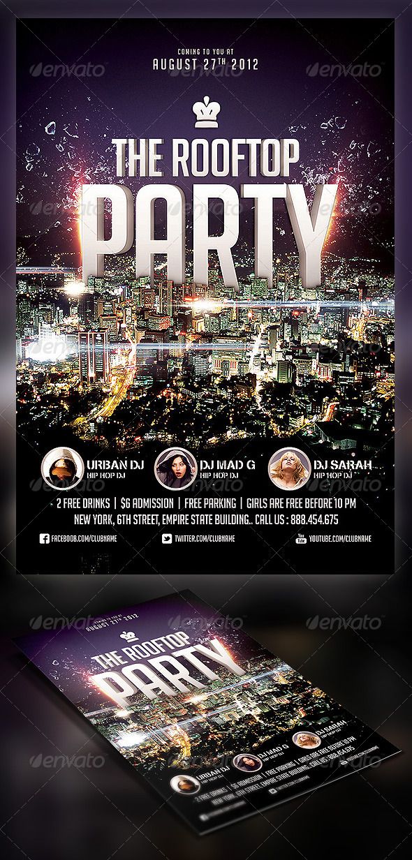 roof top party flyer graphicriver item for sale my flyer designs