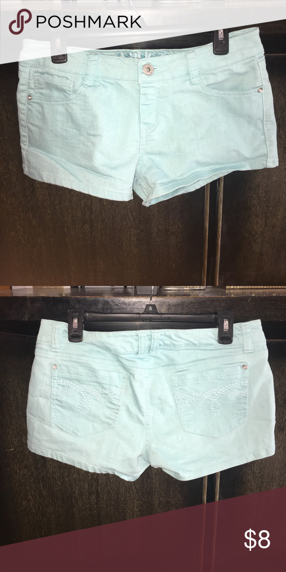 Light blue denim shorts Light blue denim shorts. jcpenney Shorts Jean Shorts #lightblueshorts