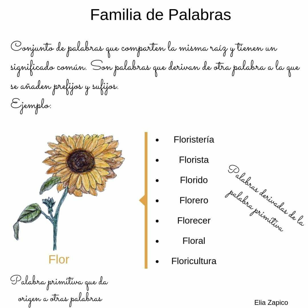 Pin De Mónica En Material Adaptado Prefijos Y Sufijos Familia De Palabras Prefijos