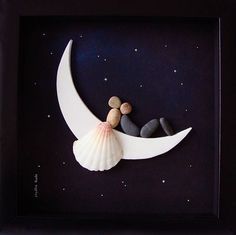 Unique Wedding Gift For Couple- Pebble Art Couple- Pebble Art Wedding- Groom To Bride Gift- Bride to Groom Gift- Beach Wedding- Natural img
