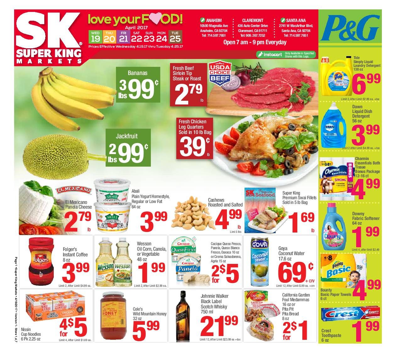 super king market weekly ad april 19 25 2017 http www food king supermarket flyer
