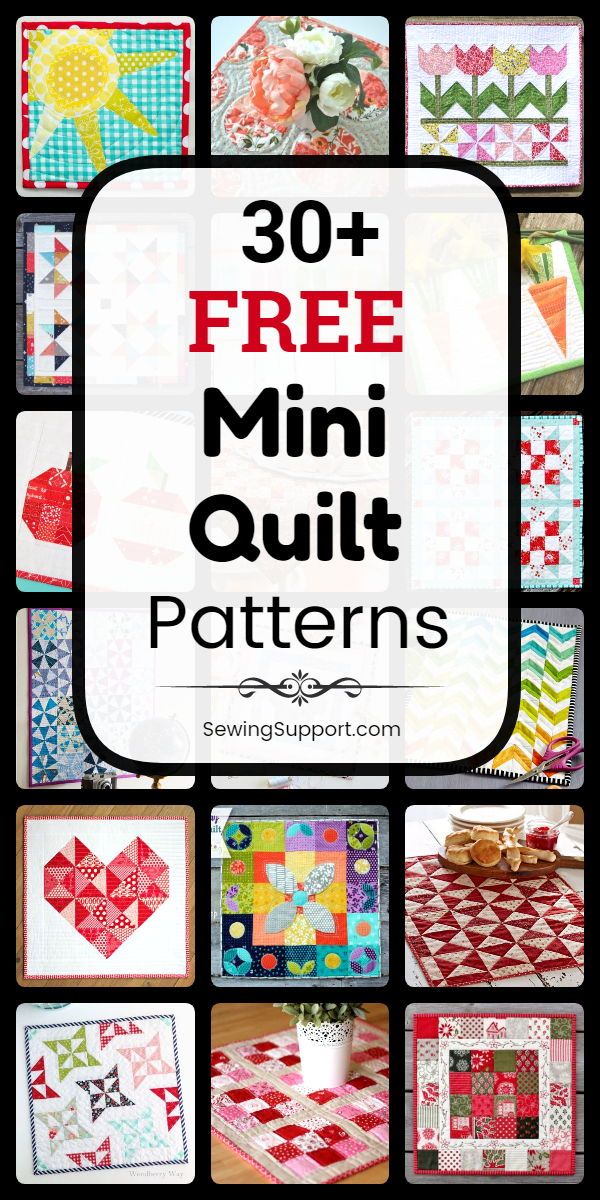 30+ FREE Mini Quilt Patterns