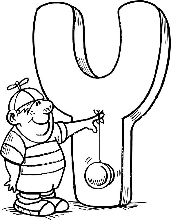 Printable Pdf Letter Y Coloring Page Alphabet Coloring Pages Coloring Pages Letter Stencils Printables