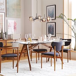 Mid-Century Expandable Dining Table - Walnut | Modern dining room, West