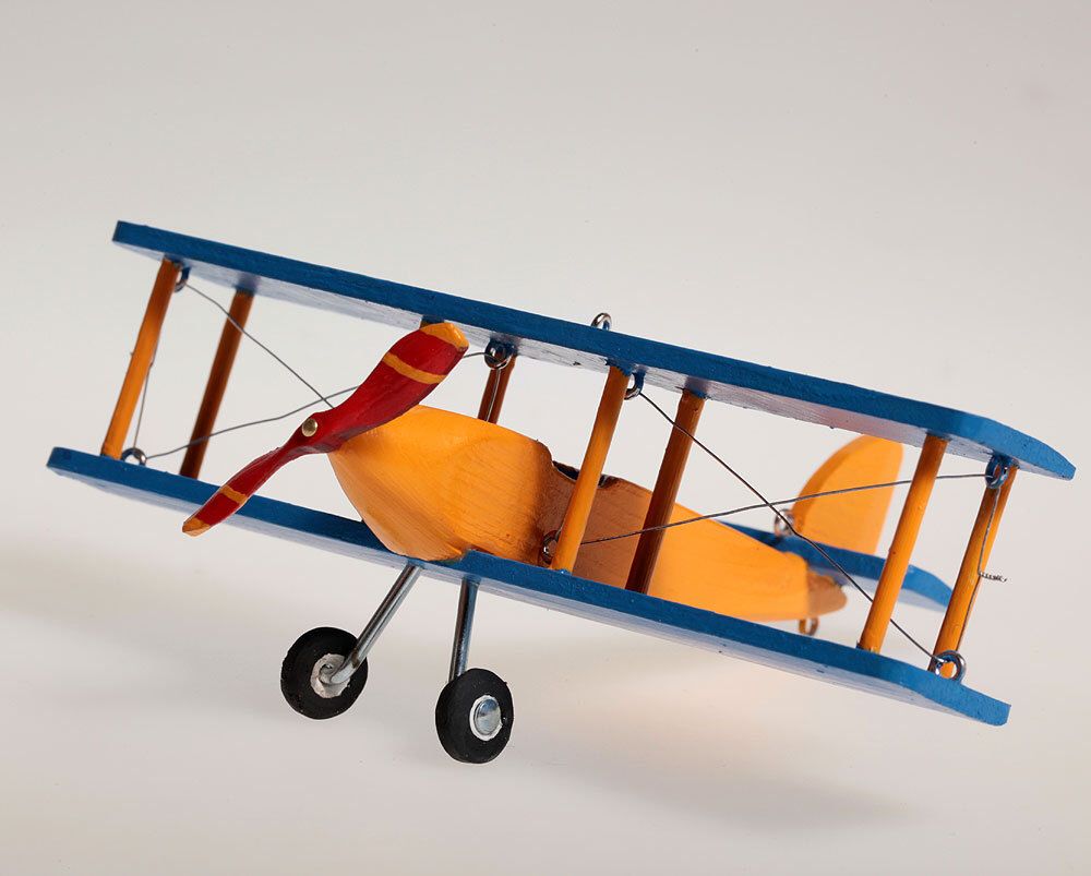 Airplane Mobile Decorative Wooden Travel Theme Nursery Little Biplane Hanging Airplane Nursery Decor Decorative Wooden For Children